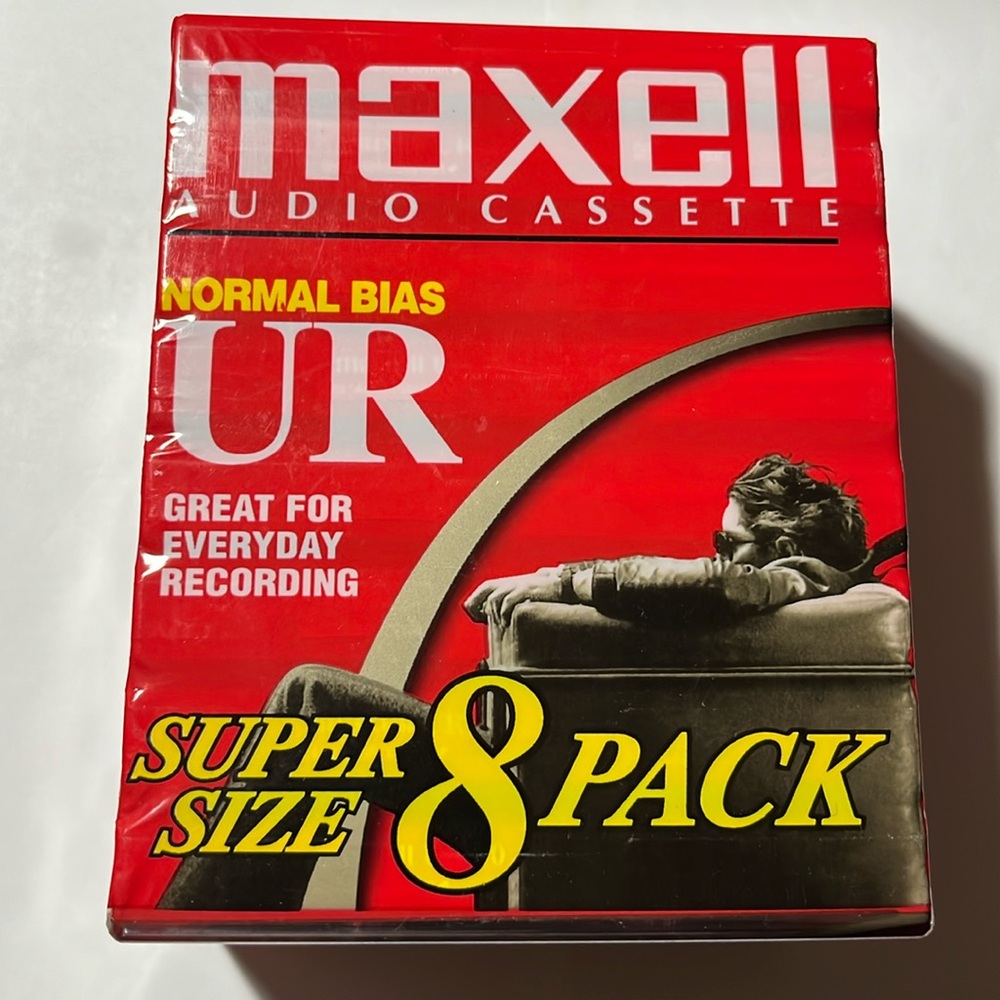 Maxell UR60 Audio Cassette Tapes - 8 Pack - SEALED!